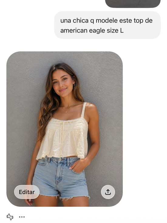 American Eagle Outfitters Tops - American Eagle Outfitters Cream Lace-Trim Cropped Cami